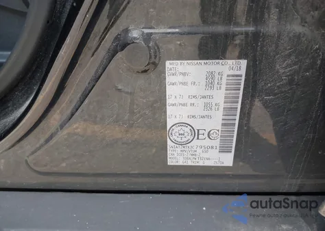 2018 Nissan Rogue S/Sl/Sv from USA, damaged, VIN 5N1AT2MTXJC795081